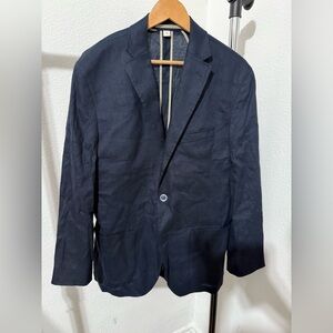 Joseph Abboud Modern Navy Linen/Viscose Blazer/jacket